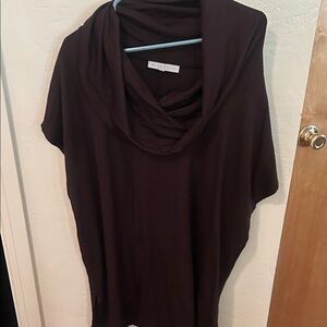 bryn Walker Rich Chocolate Cowl Neck Sweater